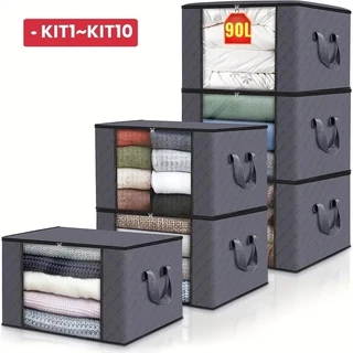 Caixa Saco Organizador Grande Edredom Cobertor Casaco Guarda Roupa Ecológico Anti-Poeira Umidade Insetos Multiuso em Oferta na Shopee