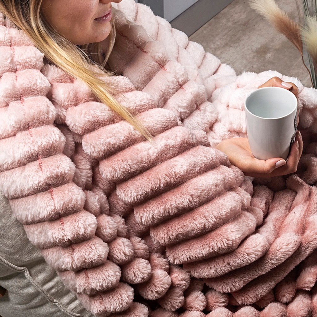 Cobertor Ultrasoft Manta Flannel Jacquard Queen Fluffy Degradê