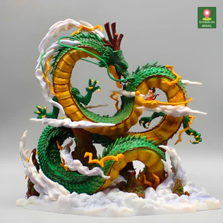 Dragon Ball Z Shenlong Goku Nuvem Voadora Action Figure Estatueta Decoração Colecionável 22cm Grande