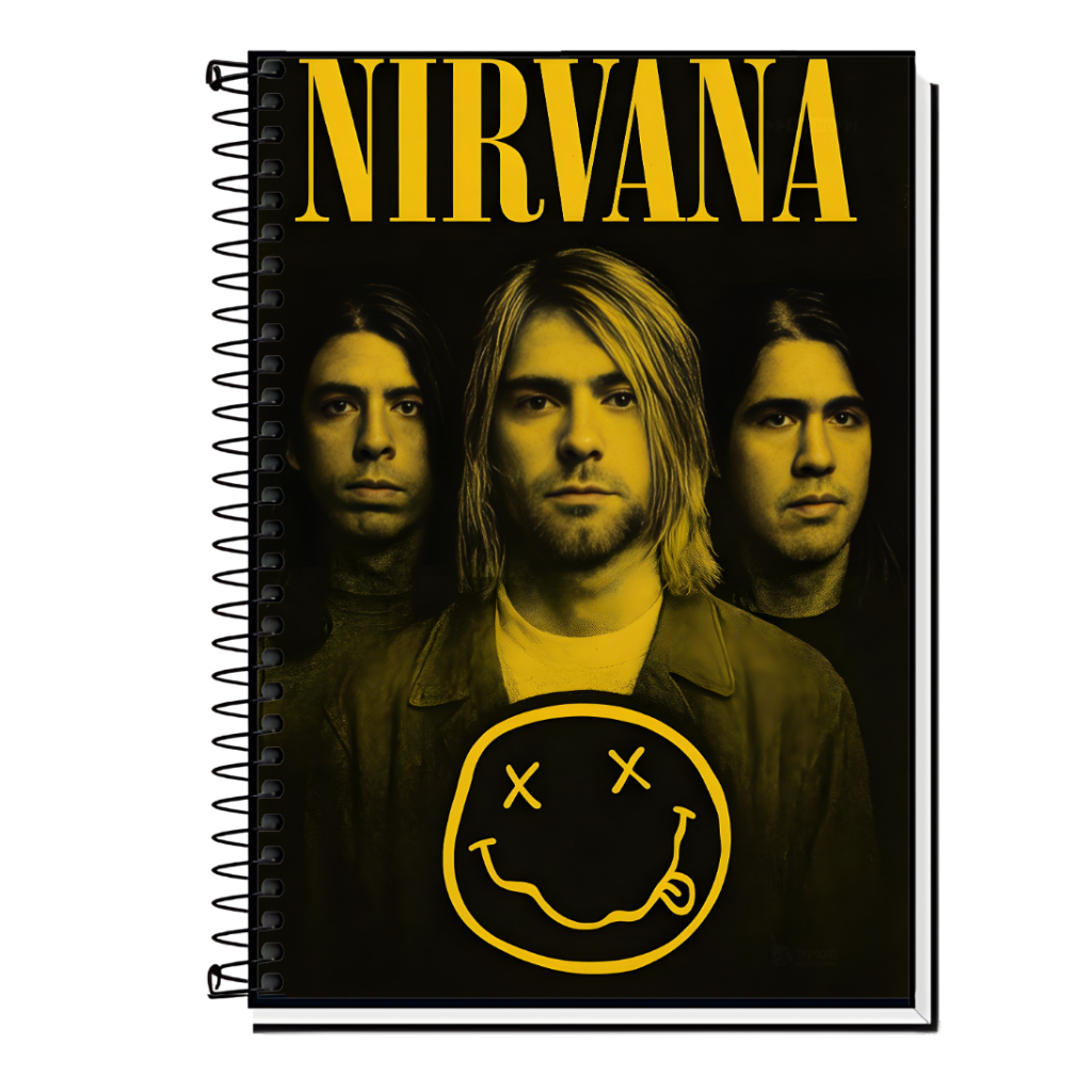 Caderno Nirvana | Kurt Cobain | Rock Grunge | Capa Dura & Espiral