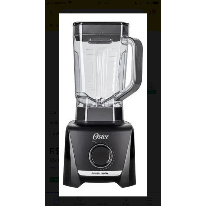 Liquidificador Full 1400w 15 Velocidades Oliq610 Preto Oster | Shopee ...