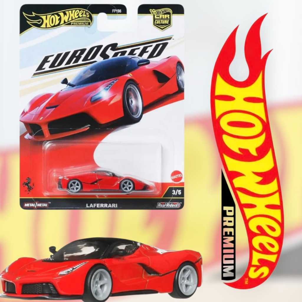 Hotwheels EURO SPEED LAFERRARI 6台 Hot Wheels Premium LaFerrari, Carro Cultura Euro Speed, Modelo em