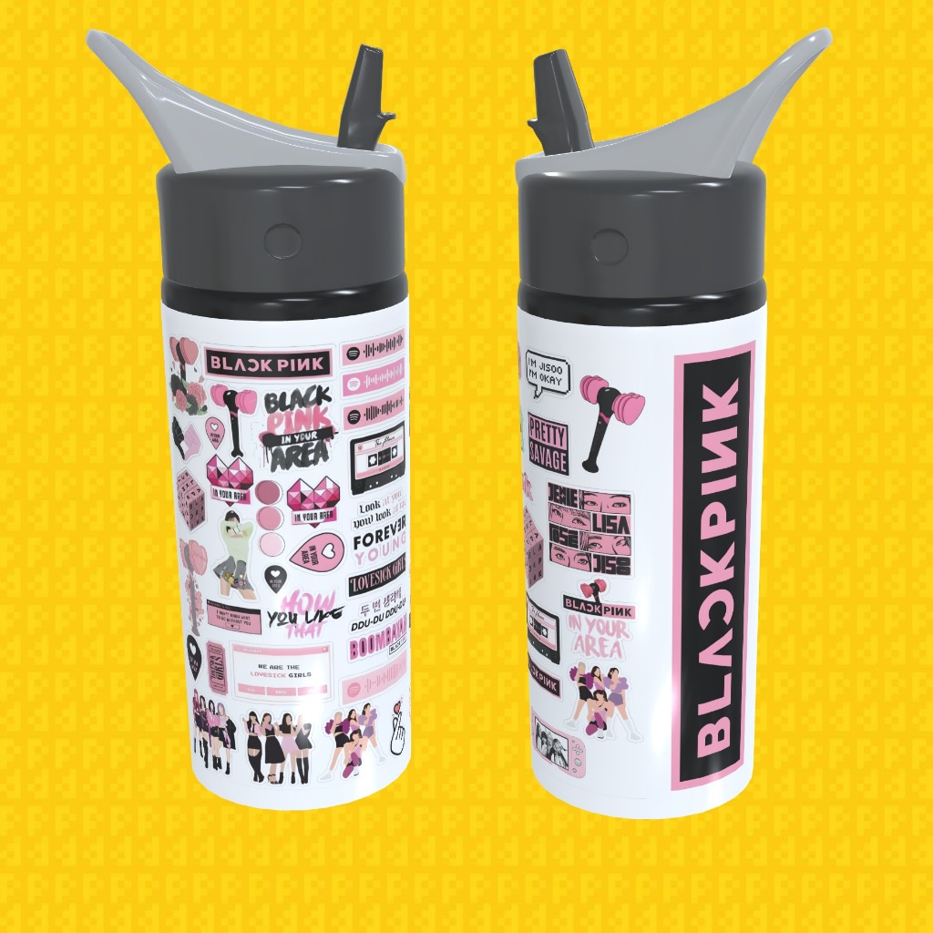 Garrafa Squeeze Blackpink Kpop Vários Modelos Jisoo Jennie