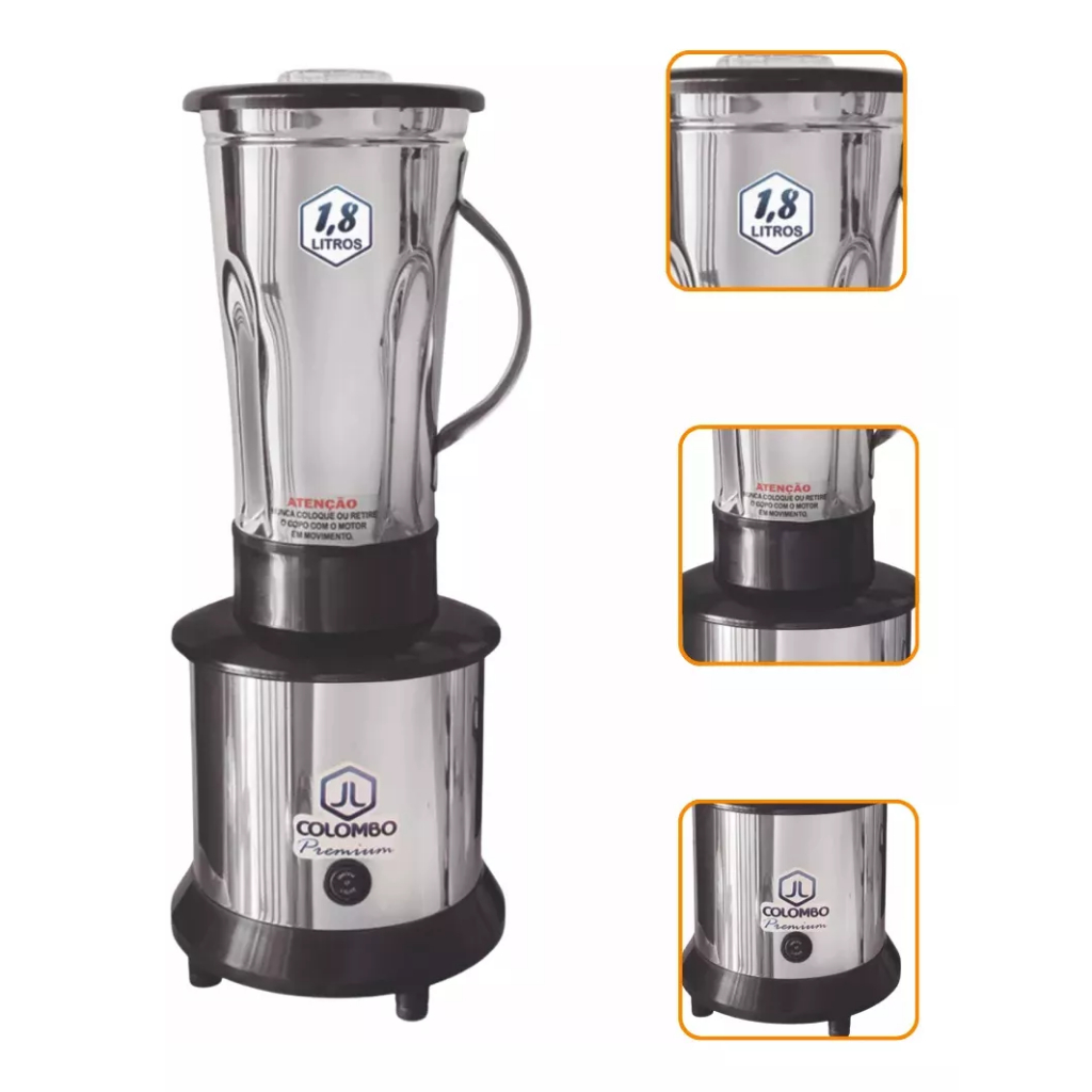 Liquidificador Profissional Industrial 1,8 Litros Alta Rotaç