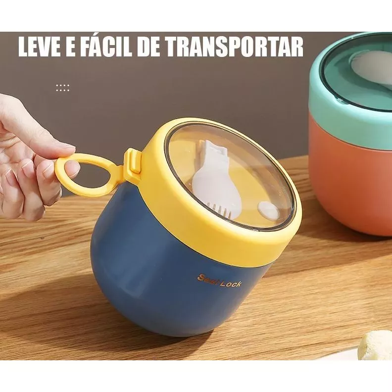 Detalhe da tampa com alça de silicone e válvula respirável