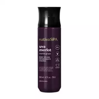 Body Splash Desodorante Colônia Nativa SPA Uva Merlot 200ml
