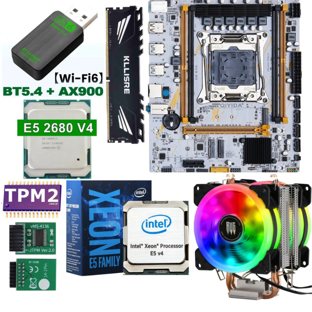ゲーミングマザーボードキット＆Intel Xeon E5 2680 V4セット Kit - Xeon E5 2680 V4, Gtx 4gb Ddr5, Placa Mãe, 16gb Ddr4 | Frete