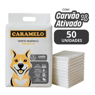 Tapete Higiênico Caramelo Carvão Ativado 50 unidades - Alta Absorção em Oferta na Shopee