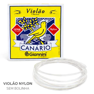 JOGO DE CORDAS P/ VIOLÃO DE NYLON GENW CANARIO TENSÃO MÉDIA SEM BOLINHA em Oferta na Shopee