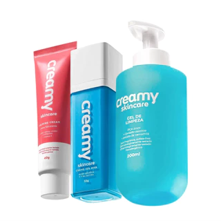 Kit Creamy Skincare Gel de Limpeza Ácido Glicólico Calming Cream