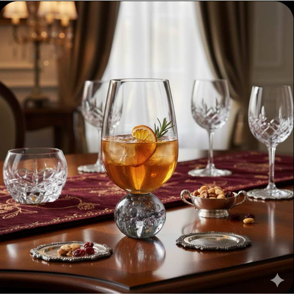 Jogo Taças de Vidro com base esfera Luxo Drink vinho champanhe