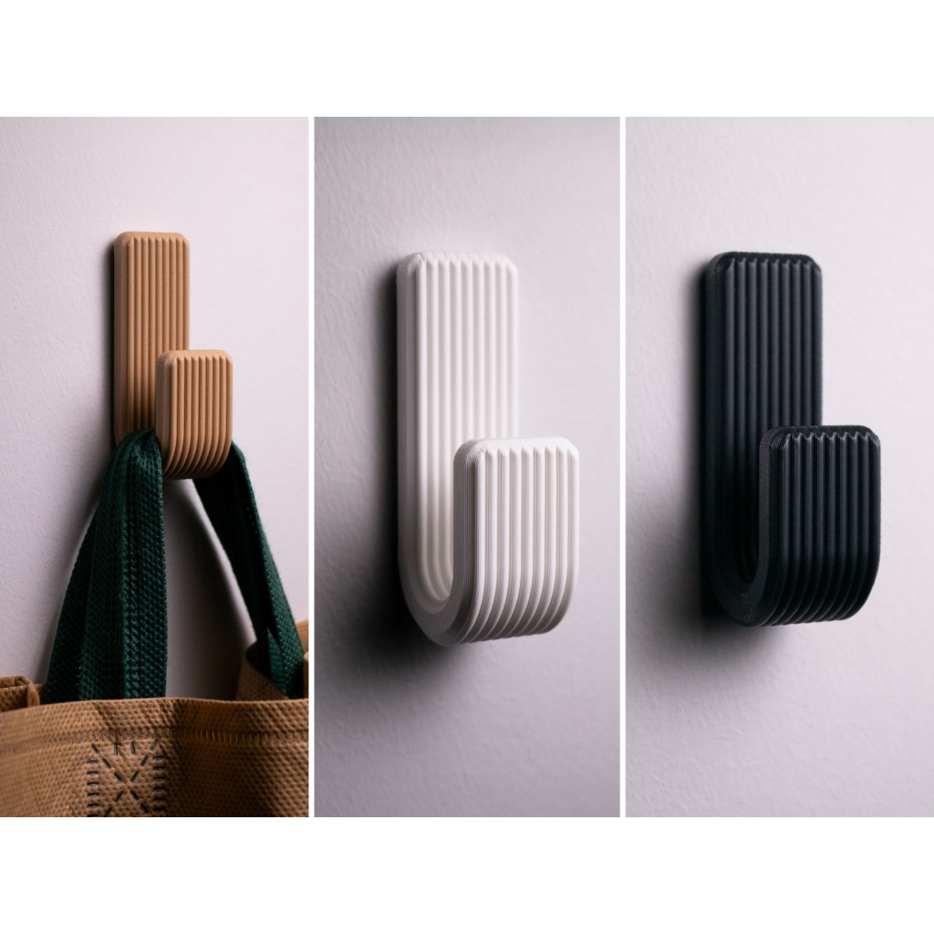 Gancho de Parede Minimalista | Cabideiro Moderno para Toalhas e Bolsas