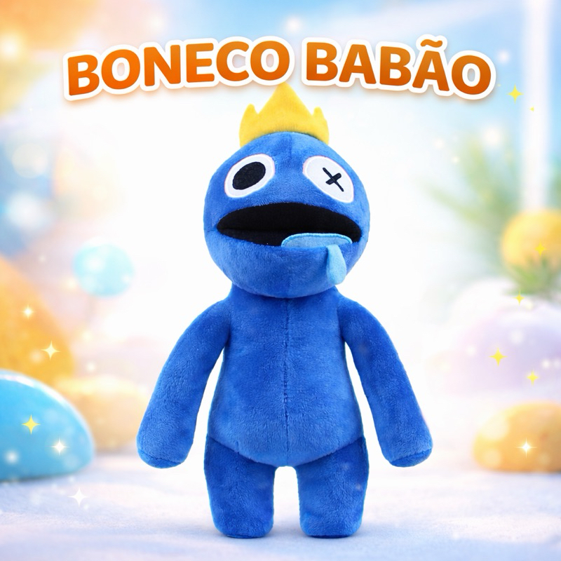 Boneco Azul Babão Rainbow Friends Blue Pelúcia Macia Brinquedo Infantil ...