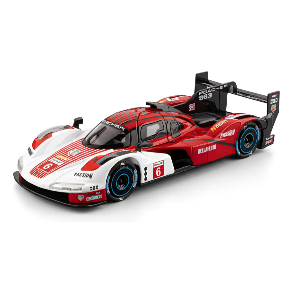 Miniatura Porsche 963 Racing #6 Le Mans 1:24 Réplica Coleção Forza
