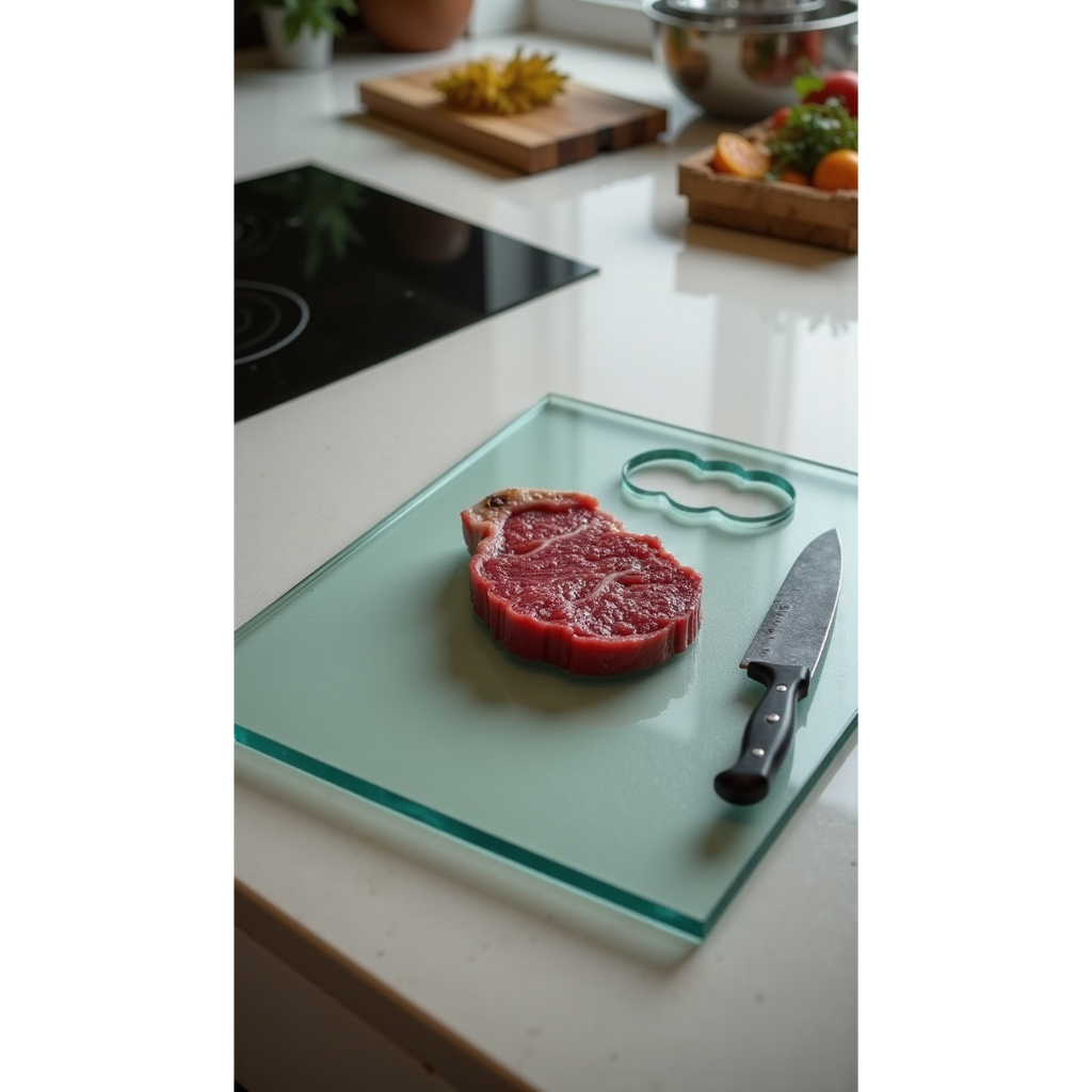 Tabua de Vidro Temperado - Anti Impacto- Tabua de cozinha - Churrasco ...