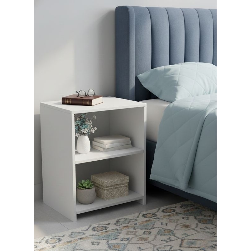 Mesa de Cabeceira Quarto Nicho em MDF Fundo Parcial Não Balança Excelente Acabamento