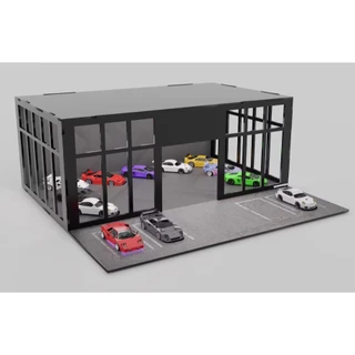 Garagem Showroom - Diorama Expositor Miniaturas Hot Wheels Kit MDF