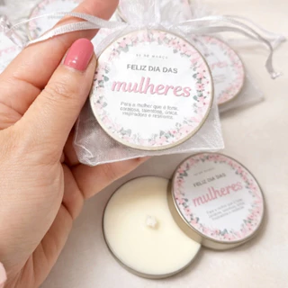 10 un. Dia da mulher, lembrancinha Velas aromáticas - SAQUINHO ORGANZA INDIVIDUAL em Oferta na Shopee