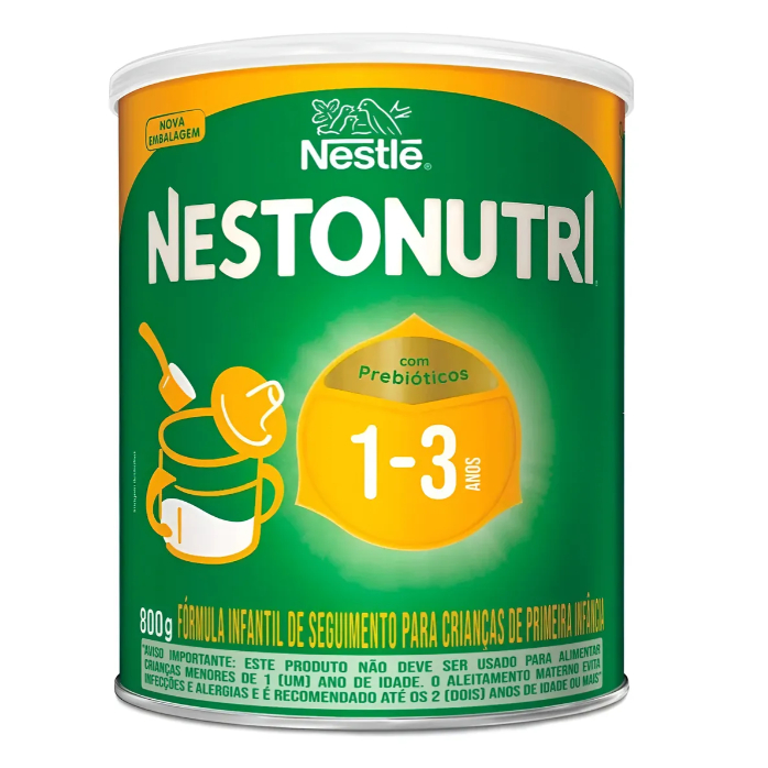 Nestonutri 1-3 Anos Leite em Pó Formula infantil Nestle 800g | Shopee ...