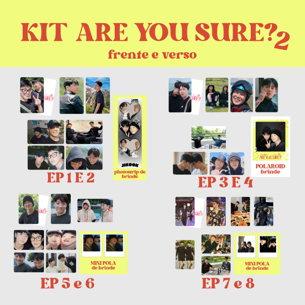 BTS are you sure QQ 特典 トレカ KIT ARE YOU SURE 2 (Jungkook, Jimin, Jikook) + brinde | Shopee Brasil