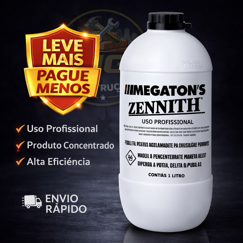 Limpa Ar-Condicionado Megaton’s Zennith 1L – Desincrustante Profissional Automotivo