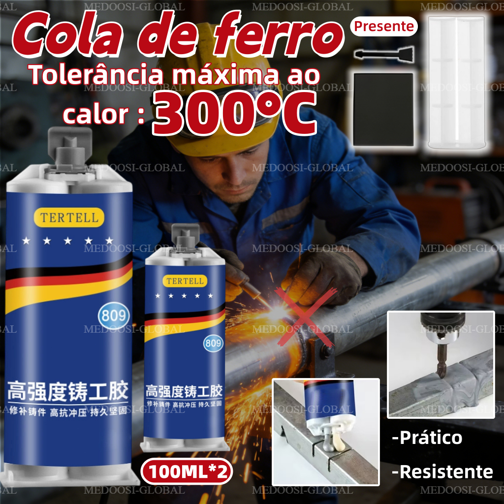 100ML Cola de ferro metal Resistente a Altas Temperaturas Cola Ferro De ...
