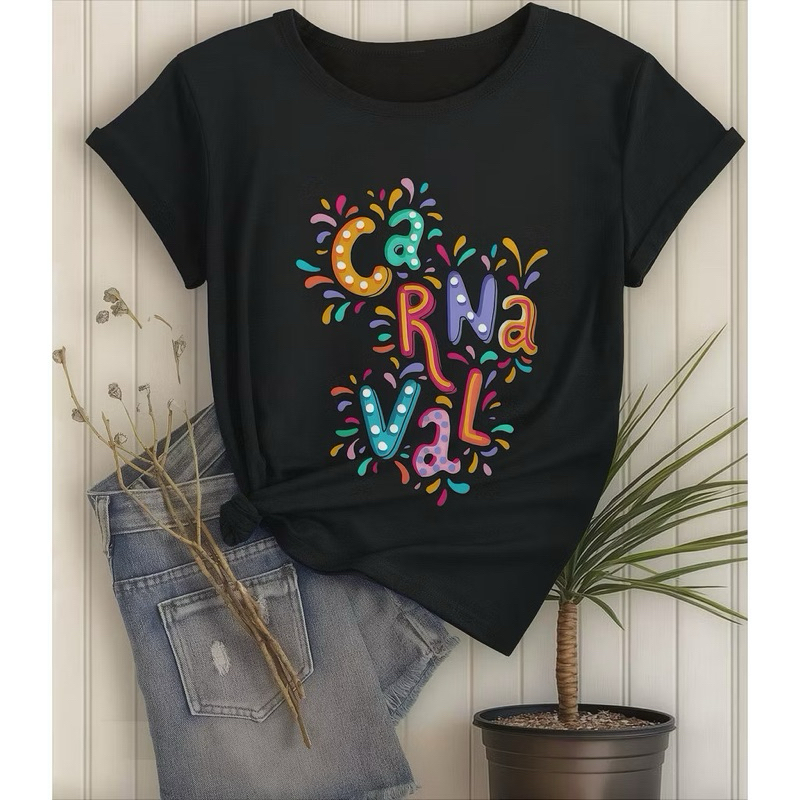 Blusa feminina estampado Carnaval 2026 | Shopee Brasil