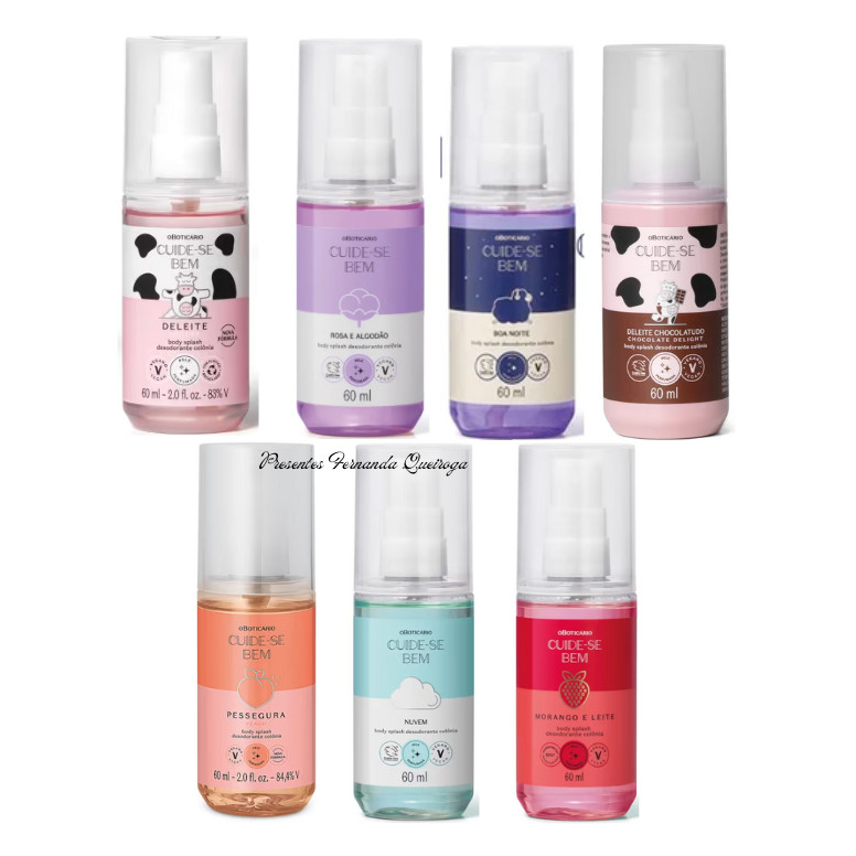 Mini Body Splash Colônia Cuide-se Bem o Boticário 60ml - Escolha em Oferta na Shopee