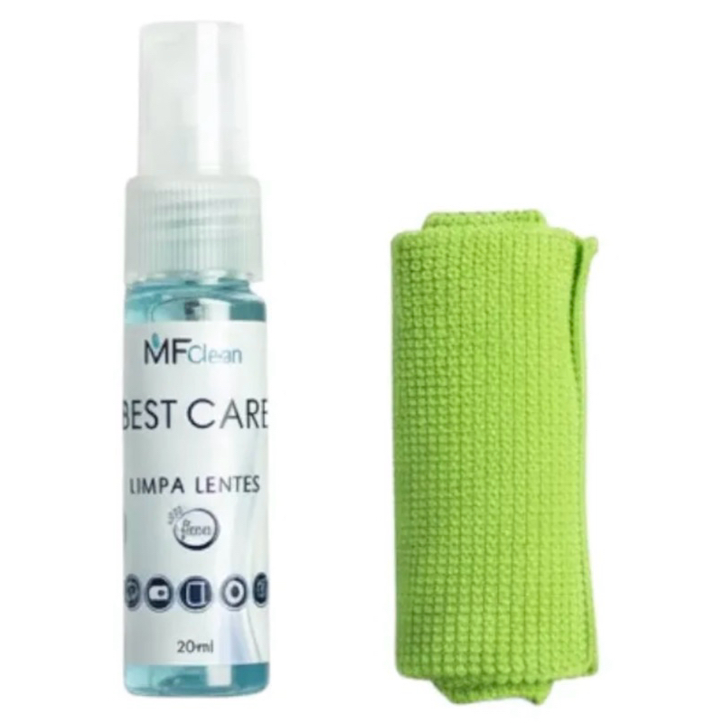 Kit Limpeza De Óculos Limpa Lentes + Flanelas Mágicas