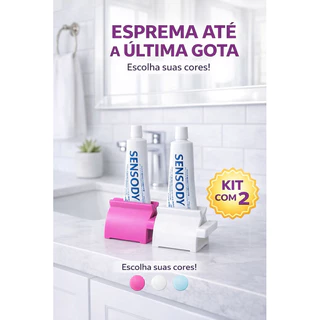 ESPREMEDOR INTELIGENTE DE PASTA\POMADA,SEM DESPERICIO, SUPORTE ORGANIZADOR DE PIA DE BANHEIRO em Oferta na Shopee