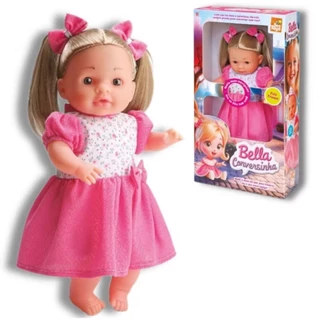 Boneca Grande Bella Conversinha Loira Com Som Fala Muitas Frases 40cm Rosa Menina - Bee Toys em Oferta na Shopee