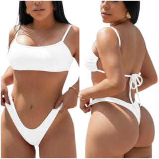 Biquini Feminino Asa Delta Fio e Top Bojo Removivel Com Regulagem em Oferta na Shopee