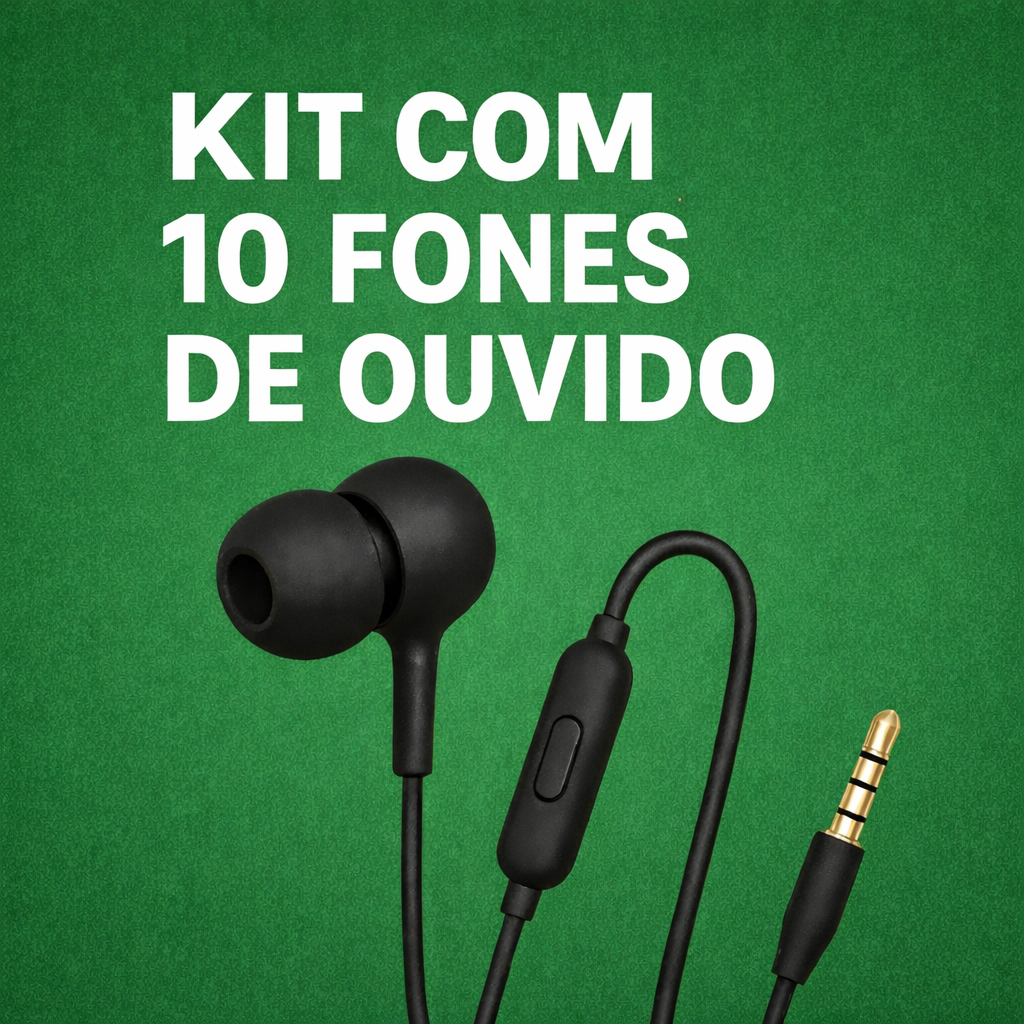 10 Fones de Ouvido com Fio Som Alto e Microfone | Shopee Brasil