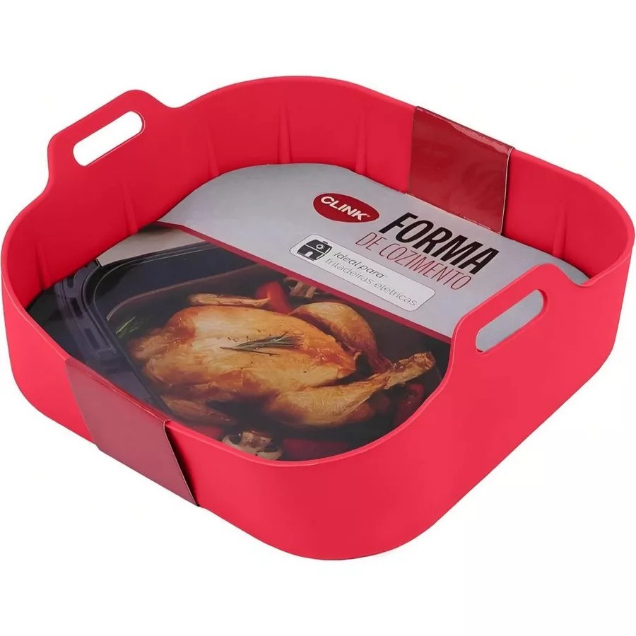 kit-formas-de-silicone-quadrada-vermelha-para-airfryer-19cm-fritadeira