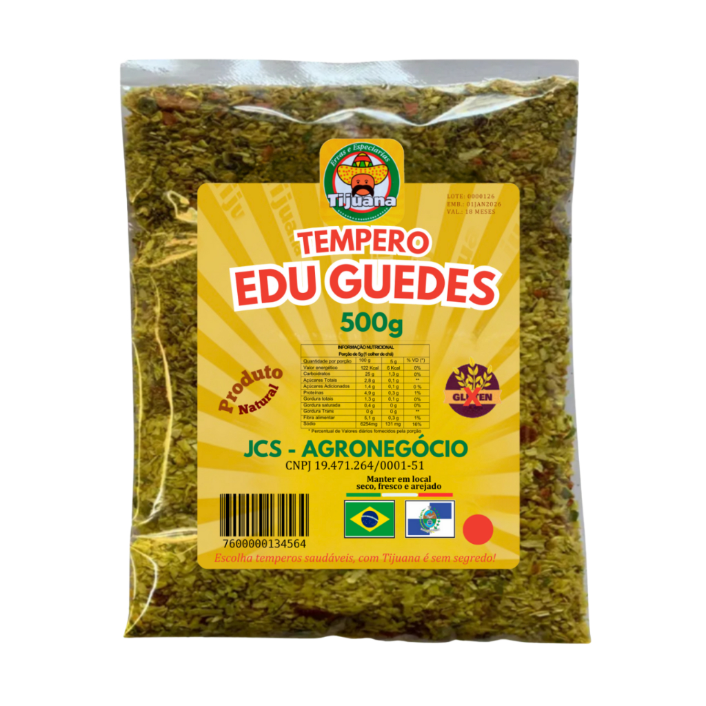TEMPERO EDU GUEDES: 500g - 1kg. TIJUANA TEMPEROS. | Shopee Brasil