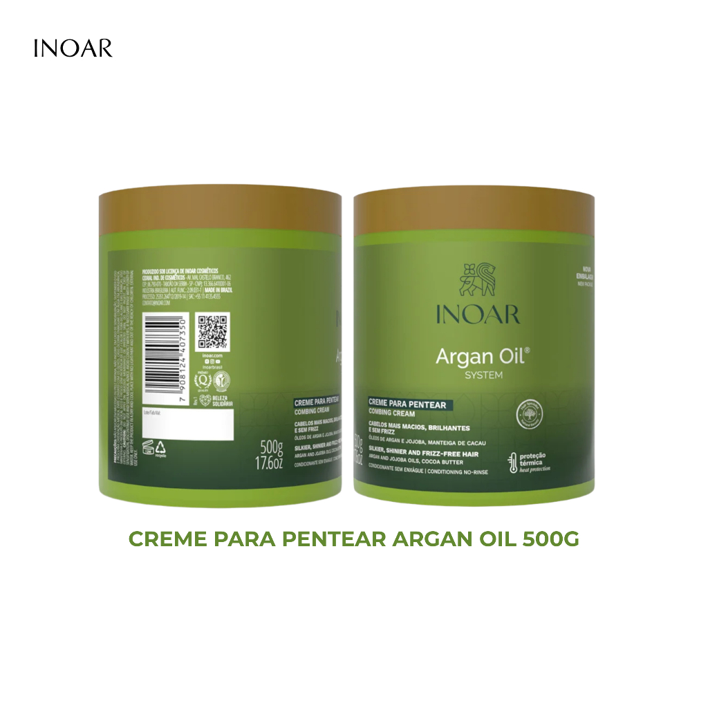 Creme para Pentear Inoar Argan Oil 500g | Shopee Brasil