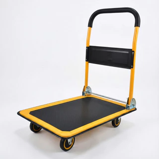 Carrinho De Carga Plataforma Dobrável Armazem 4 Rodas Suporta 150kg Brin7