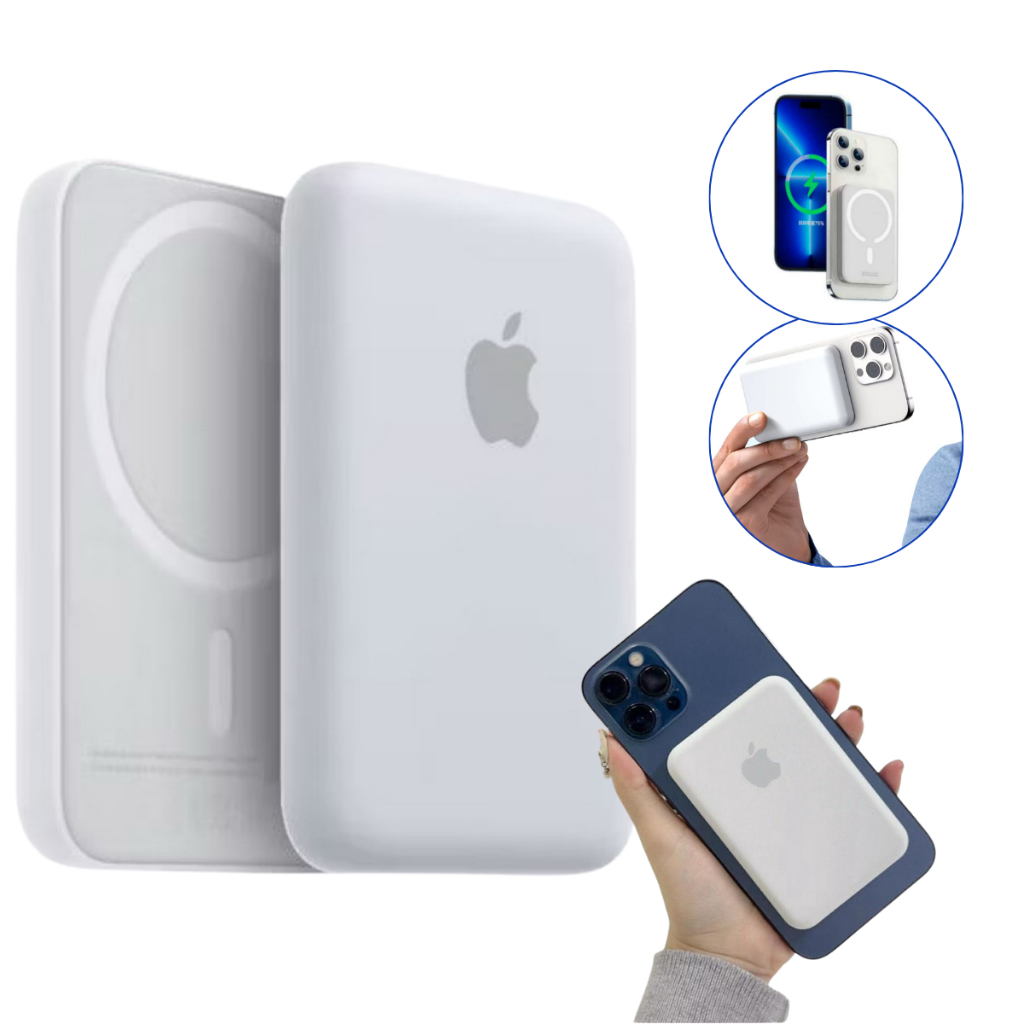 Carregador Portátil Indução para iPhone/Android Magsafe Sem fio Bateria ...