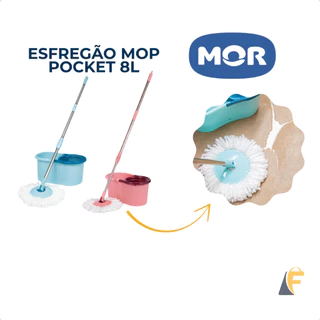 MOP Pocket 8L Esfregão Balde Limpeza Mor em Oferta na Shopee