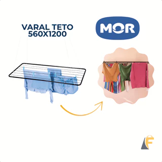 Varal de Teto Ajustável 560x1200 Mor em Oferta na Shopee