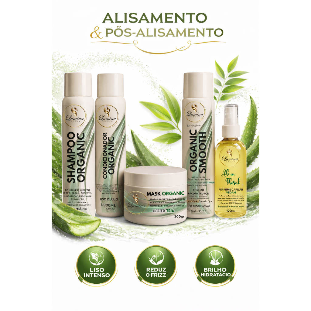 Kit Progressiva Orgânica Premium Smooth Completo - Liso Prolongado e ...