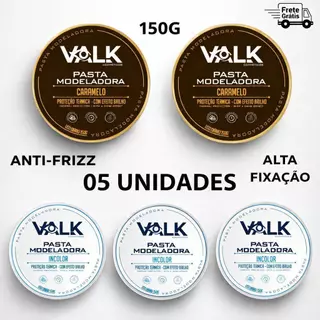 KIt 05 Pomada Modeladora Valk Varios Modelos 150g Revenda Barbearia Atacado