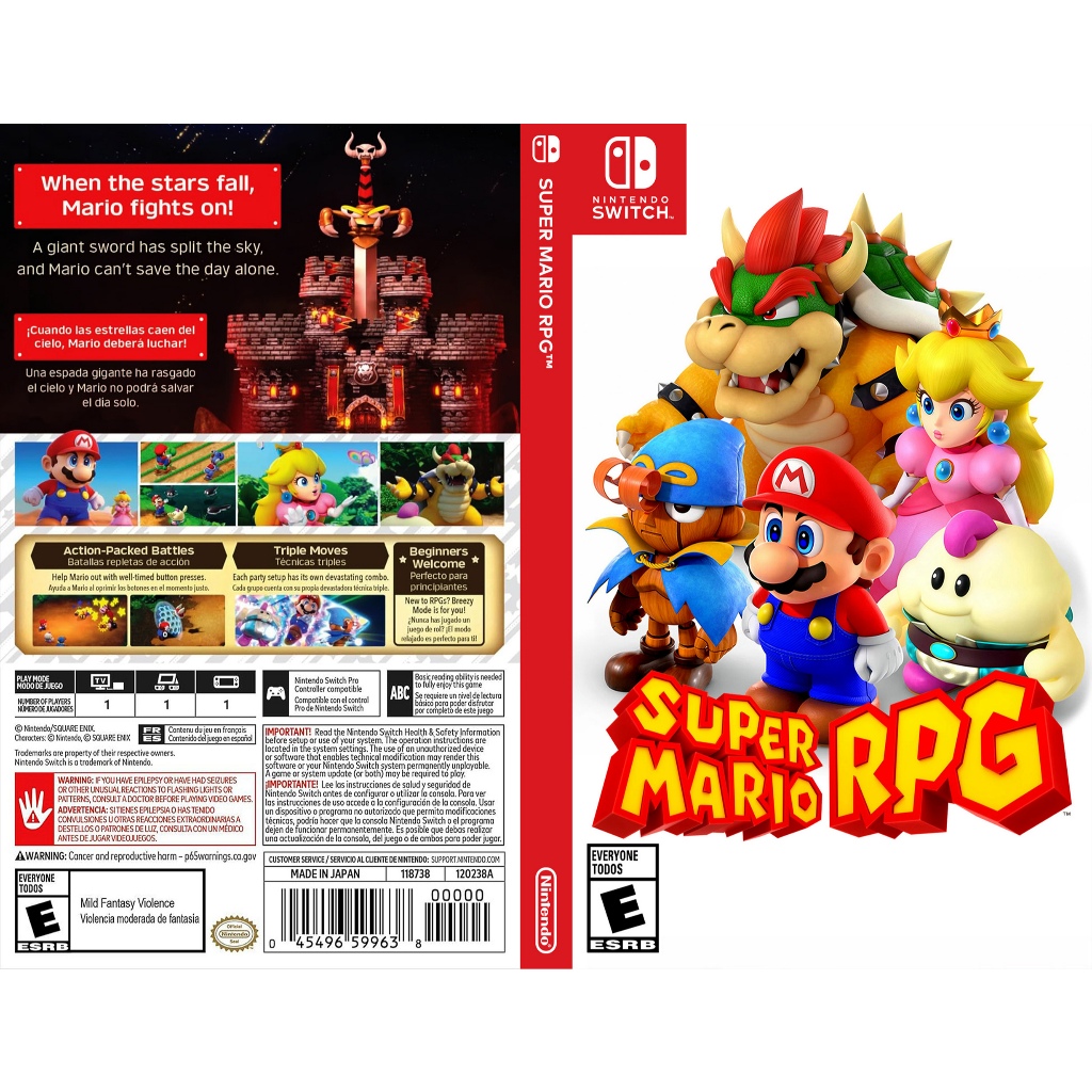 Somente Encarte Nintendo Switch - Super Mario RPG | Shopee Brasil