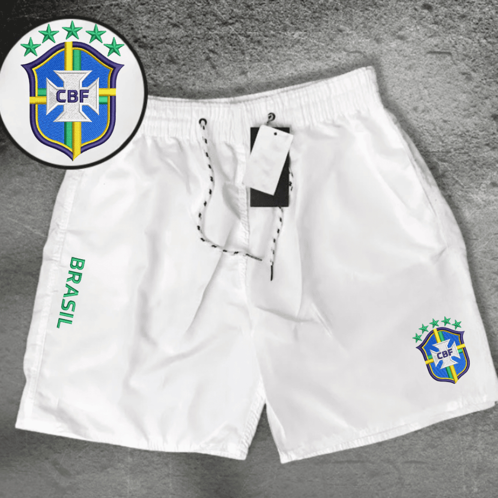 Bermuda Short Tectel Brasil Treino Corrida Futeboll, Copa em Oferta na Shopee