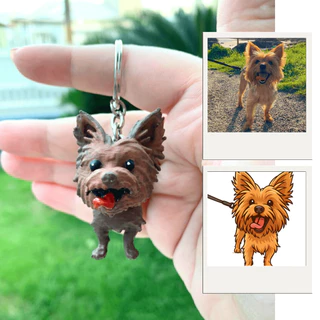 Chaveiro Miniatura Pet Personalizada Tipo Cartoon a partir da sua Foto Decoração Casa Decoração Afetiva