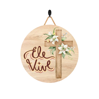 Lançamento Páscoa Presente Enfeite Porta Entrada Em Mdf Casa e  Decoração.