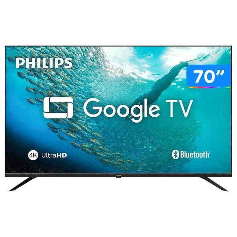 Smart TV 70" Philips 4K UHD DLED 70PUG7019/78 Google TV Quad Core Google Assistente 3 HDMI
