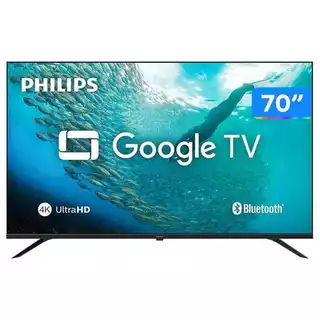 Smart TV 70" Philips 4K UHD DLED 70PUG7019/78 Google TV Quad Core Google Assistente 3 HDMI