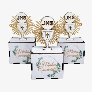 5/10/15/20PCS Mini Cubos Eucaristia em MDF - Lembrancinha Porta Bombom ...