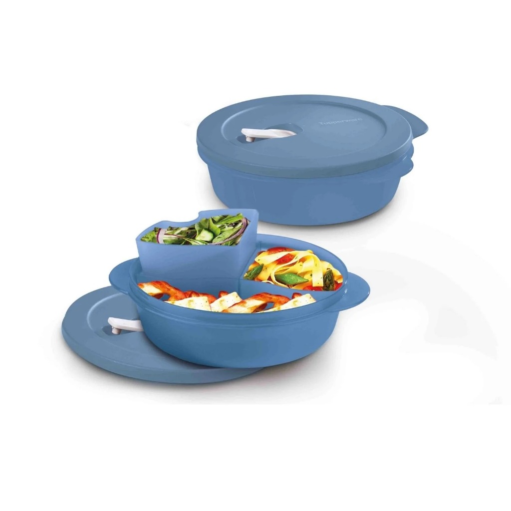 Tupperware Marmita Cristalwave Com Divisórias e bandeja removível